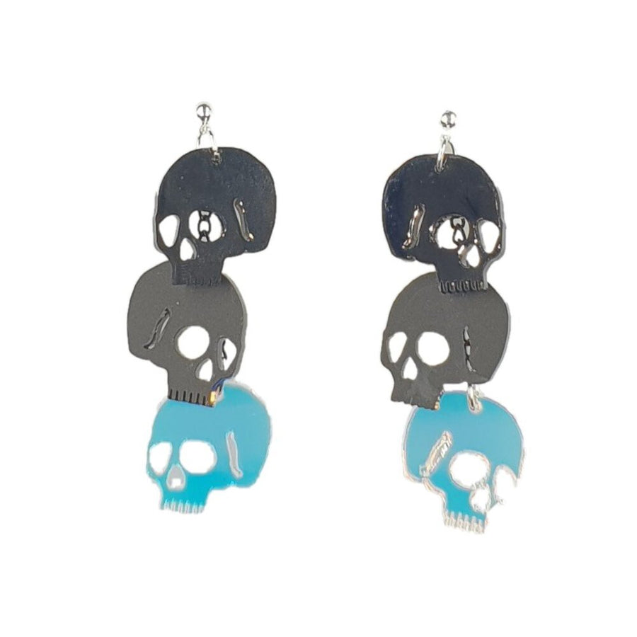 Skull Charm Earrings by Cherryloco Jewellery