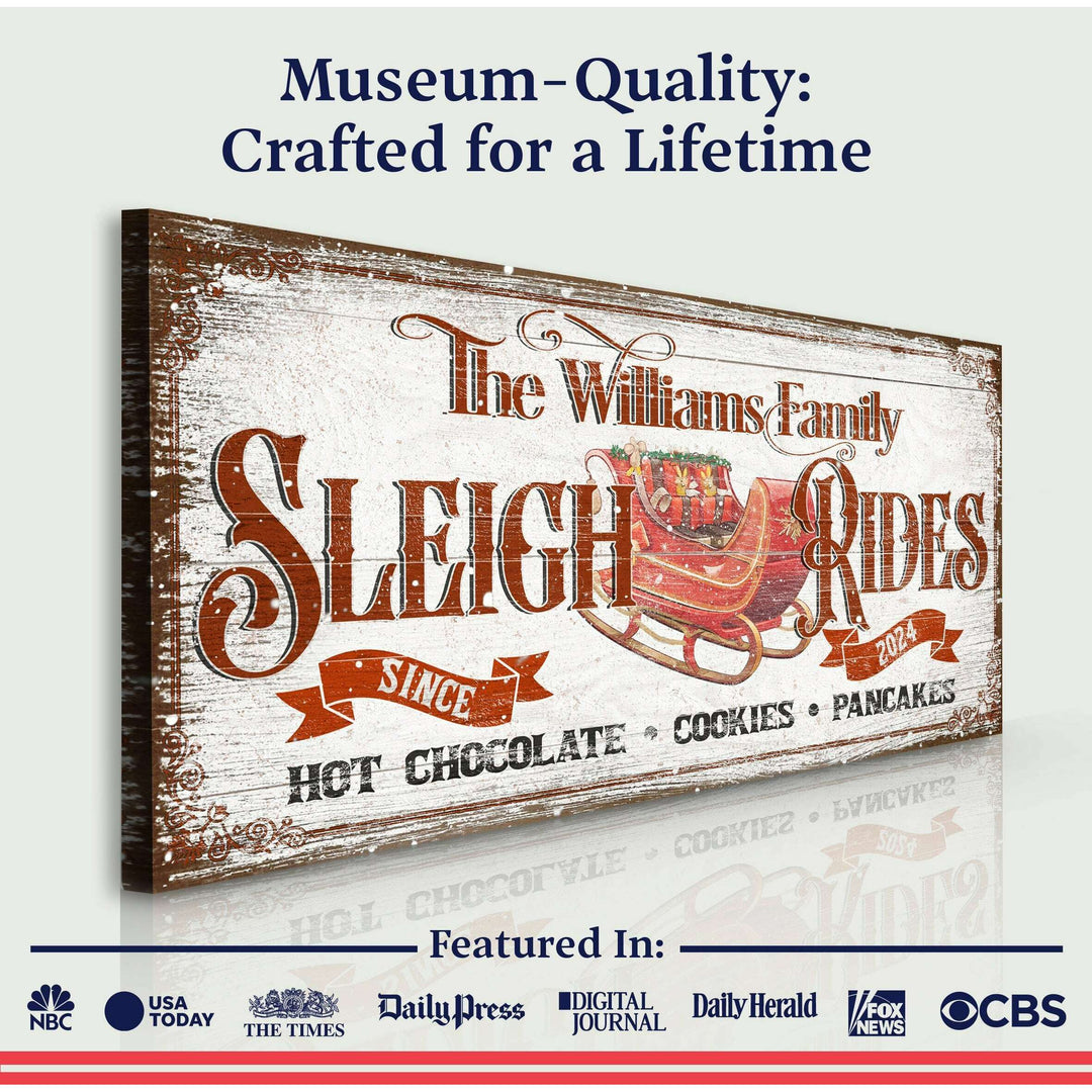 Sleigh Rides Christmas Sign V