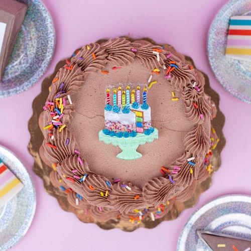 "Slice, Slice Baby" Birthday Cake Brooch by Lipstick & Chrome x Club Eggie - Quirks!