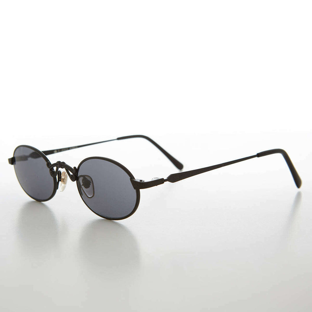 Small Oval Victorian Steampunk 90s Sunglass - Leon
