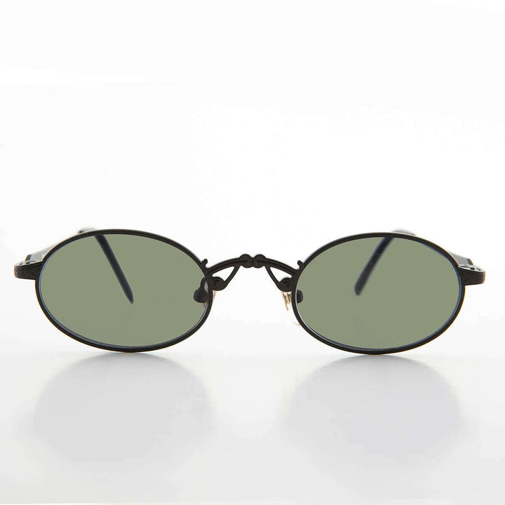 Small Oval Victorian Steampunk 90s Sunglass - Leon