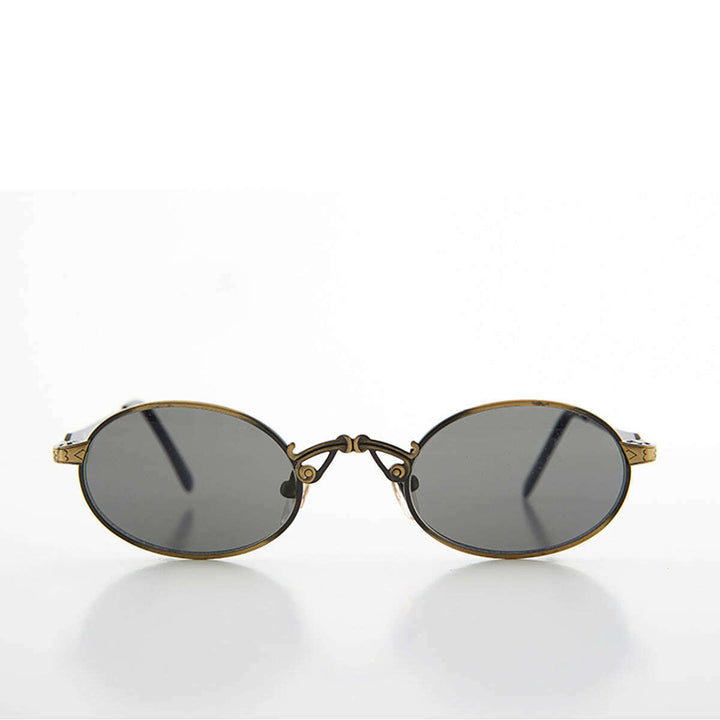 Small Oval Victorian Steampunk 90s Sunglass - Leon