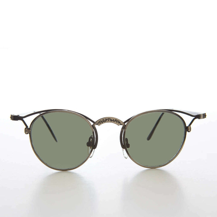 Small Round Elaborate Vintage Sunglasses - Nicky