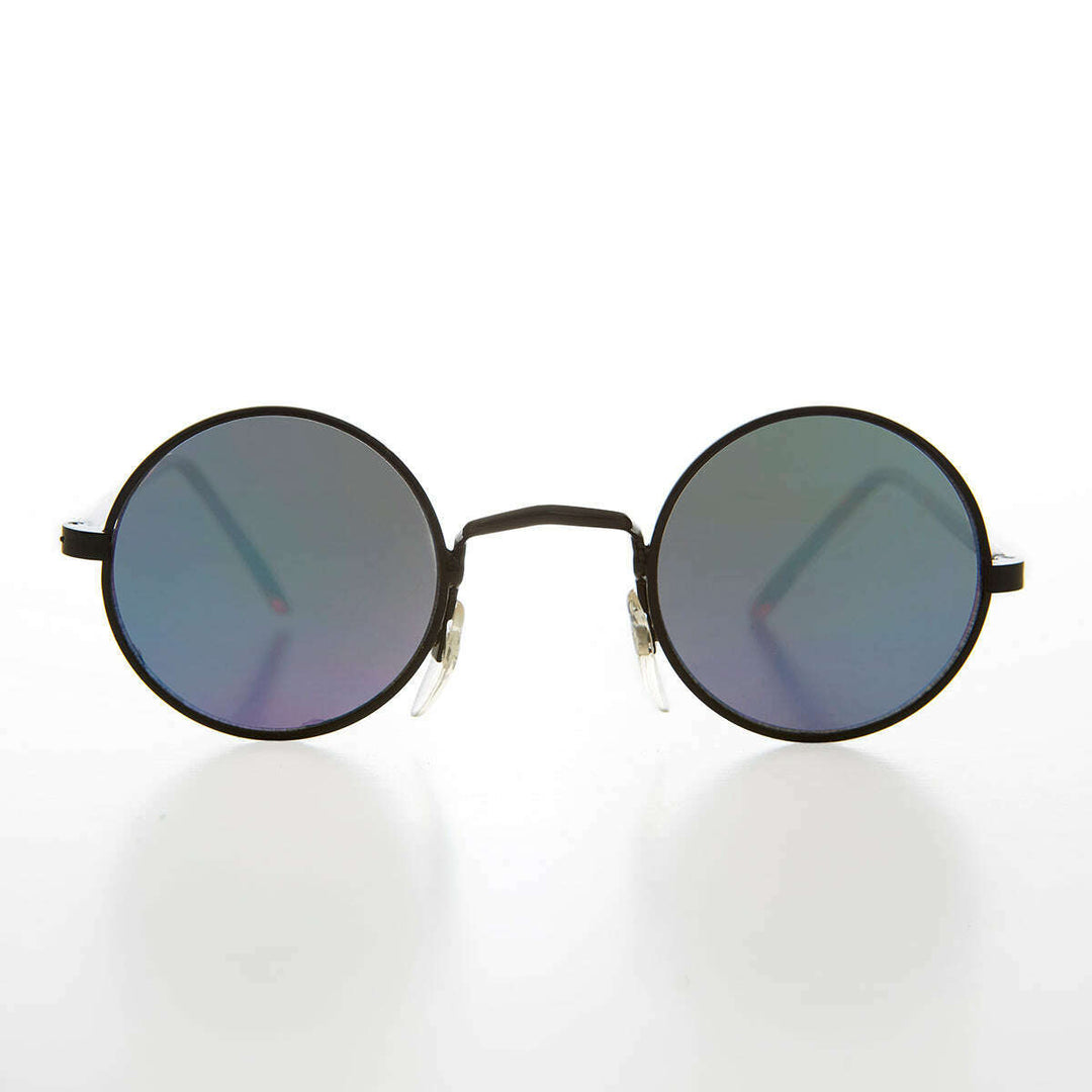 Small Round Hippy Mirror Lens Vintage Sunglass - Cana