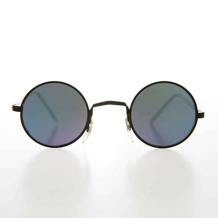 Small Round Hippy Mirror Lens Vintage Sunglass - Cana