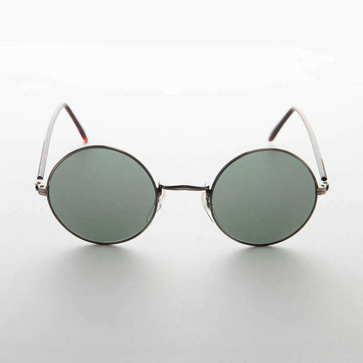 Small Round Hippy Sunglass with Real Glass Lens - Roma