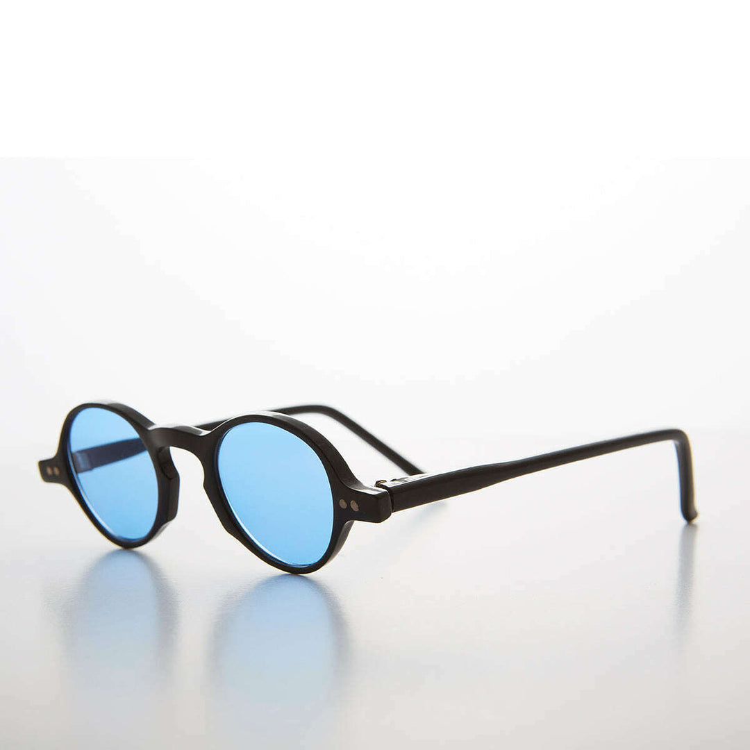 Small Spectacle Sunglass with Color Tinted Lens - Augie