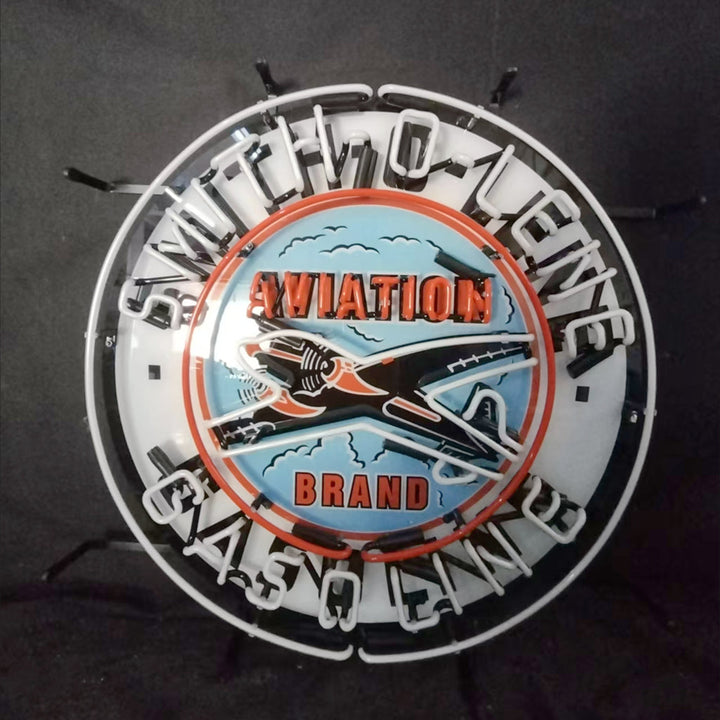 Light Blue Smith-o-lene Gasoline Aviation Brand Neon Signs Light