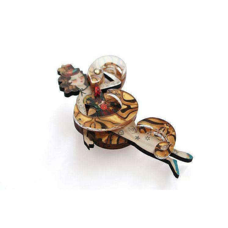 Snake Charmer Halloween Brooch by Laliblue - Quirks!