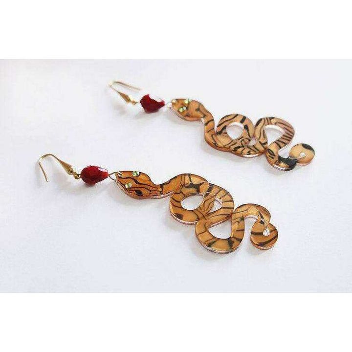 Snake Earrings Halloween Brooch by Laliblue - Quirks!