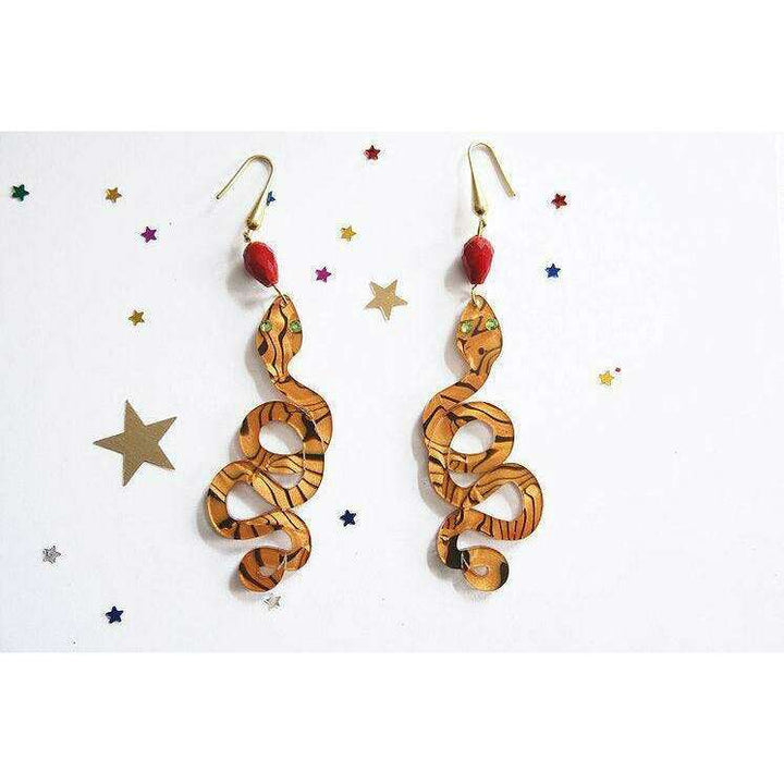 Snake Earrings Halloween Brooch by Laliblue - Quirks!