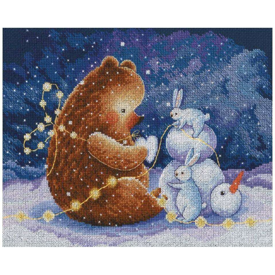 Snow heart M948 Counted Cross Stitch Kit