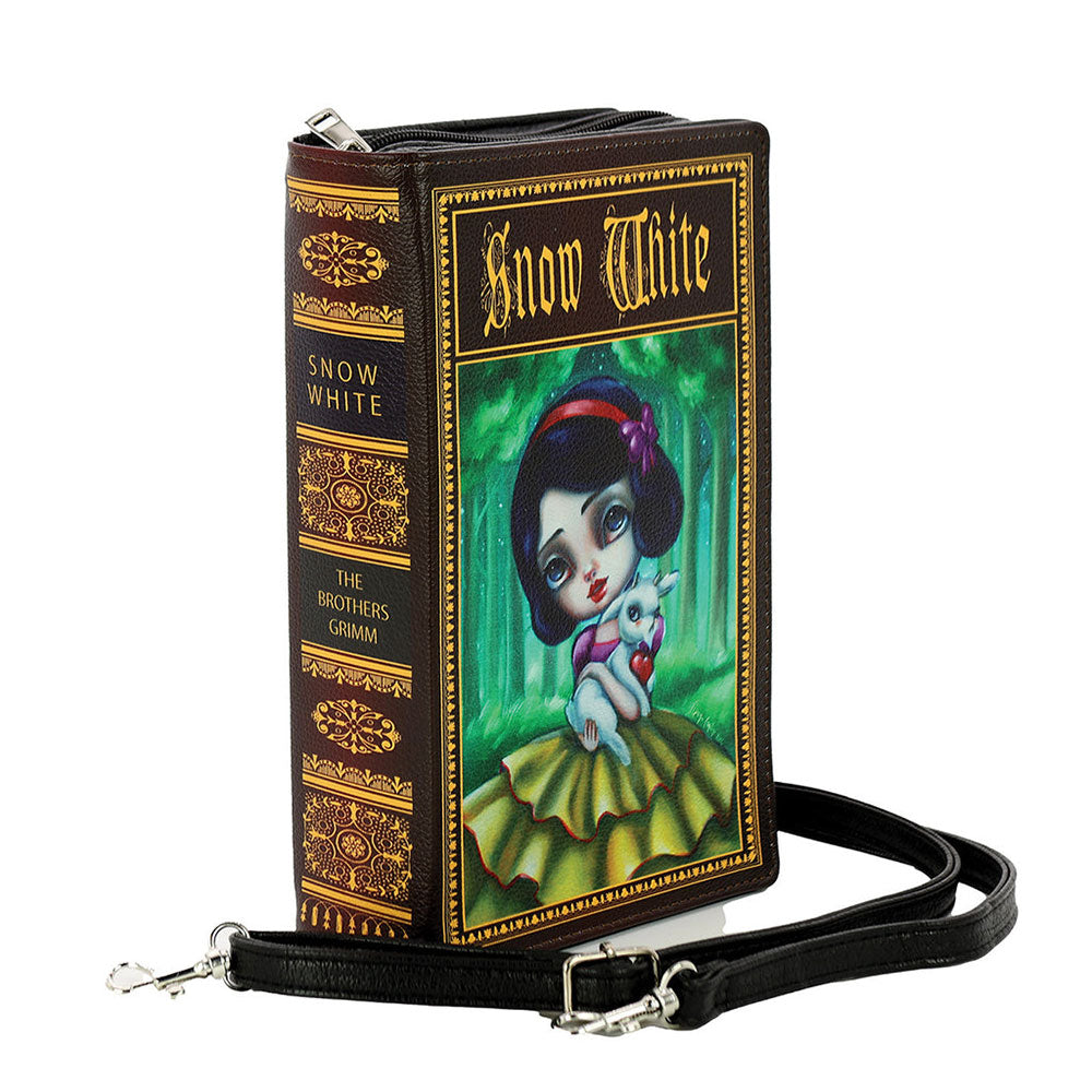 Snow White Book Clutch In Vinyl by Book Bags