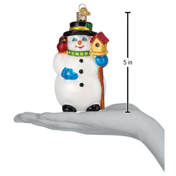 Snowman With Cardinal Ornament