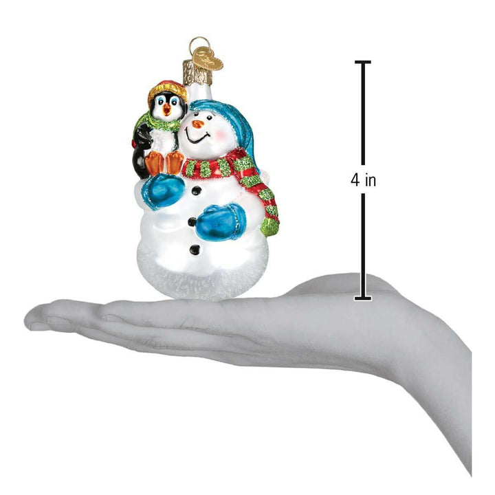 Snowman With Penguin Pal