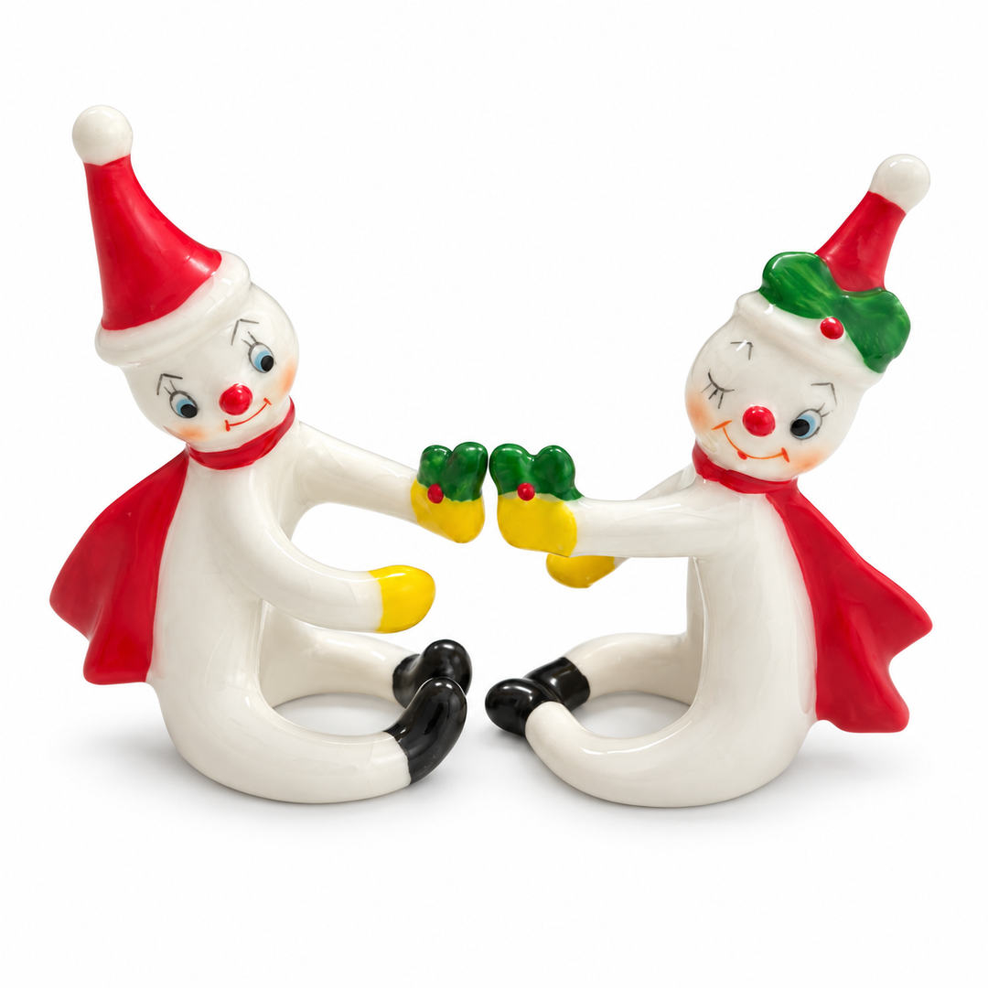 mcm snowman candle huggers holt howard retro revival