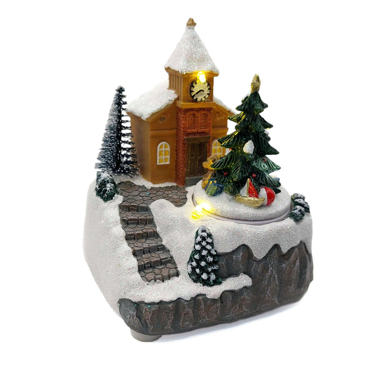 Snowy Church. Christmas Village Wizardi F07-N1-12-2704A