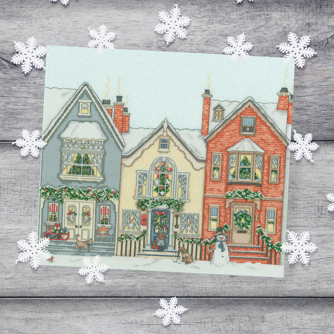 Snowy Street  XSS21 Counted Cross Stitch Kit