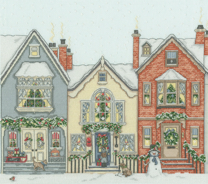 Snowy Street  XSS21 Counted Cross Stitch Kit
