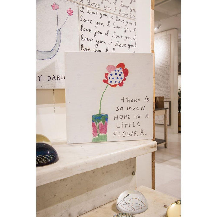 "So Much Hope Flower" 23" x 23" Art Print - Quirks!