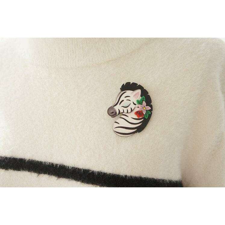 Solidarity Zebra Brooch by LaliBlue - Quirks!