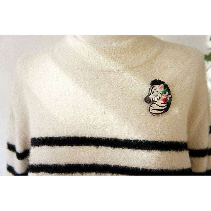 Solidarity Zebra Brooch by LaliBlue - Quirks!