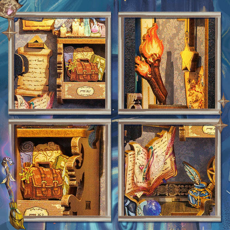 Soul Travel Agency Dollhouse Book Nook Kit - Miniature Wizardi Roombox Kit