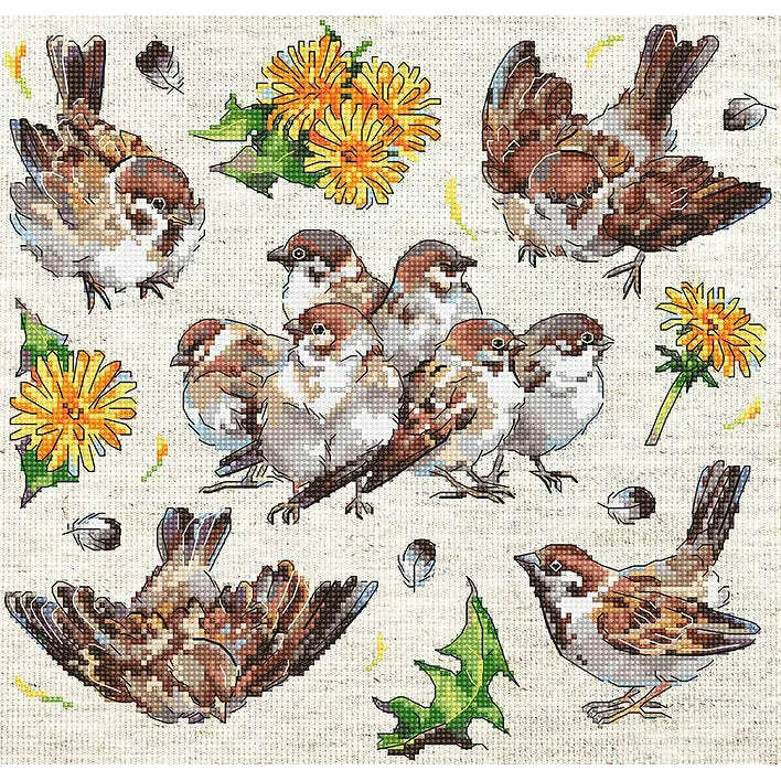 Sparrows L8803 Counted Cross Stitch Kit