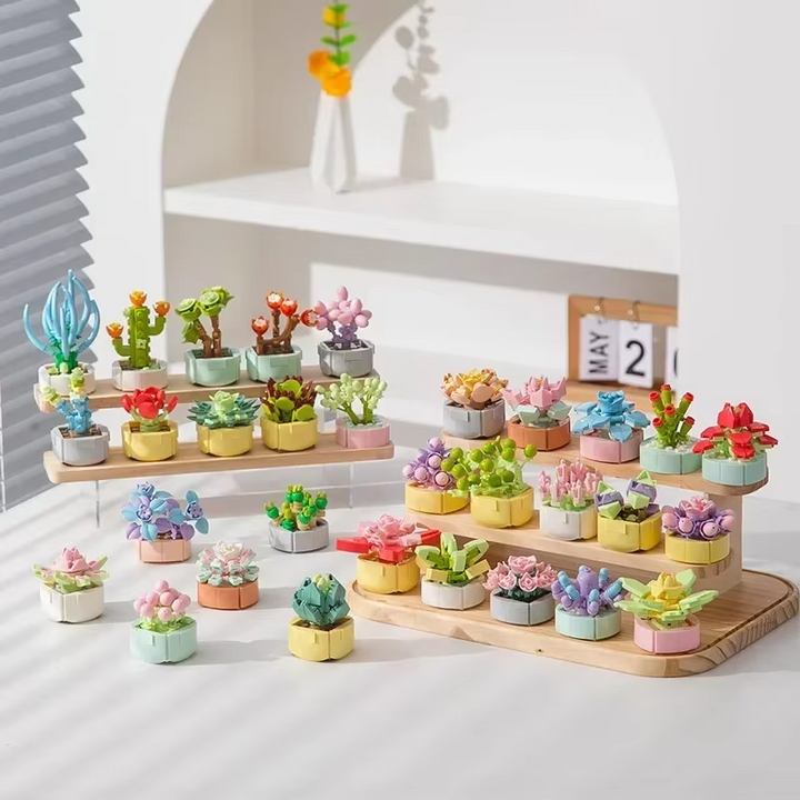 Special Leaf Jade Butterfly Building Brick Mini Potted Plant F07M9-11(104)-A6