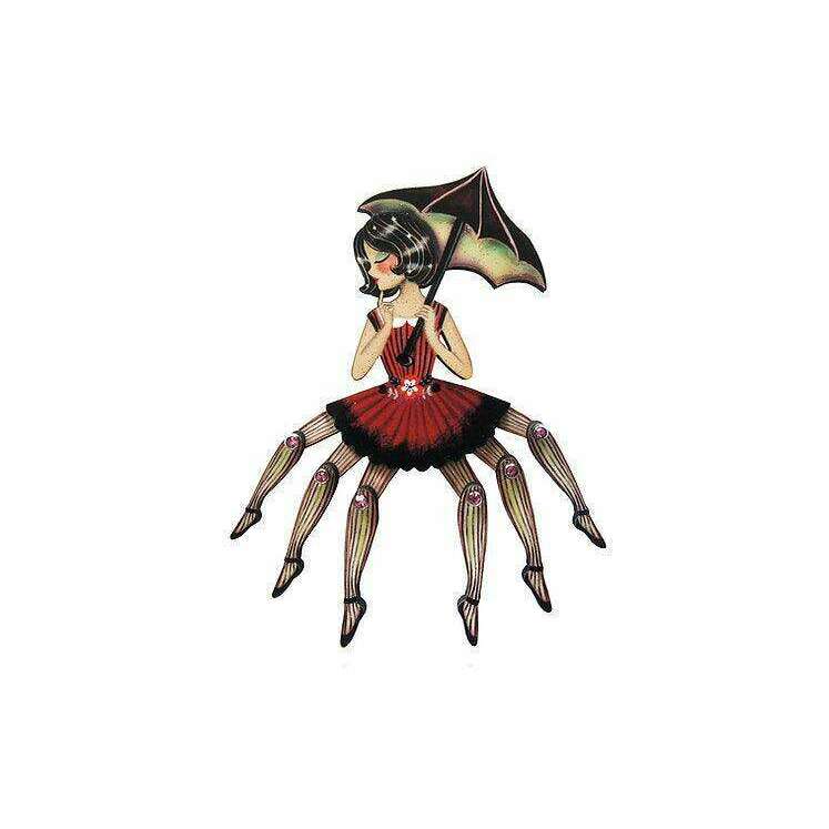 Spider Woman Halloween Brooch by Laliblue - Quirks!