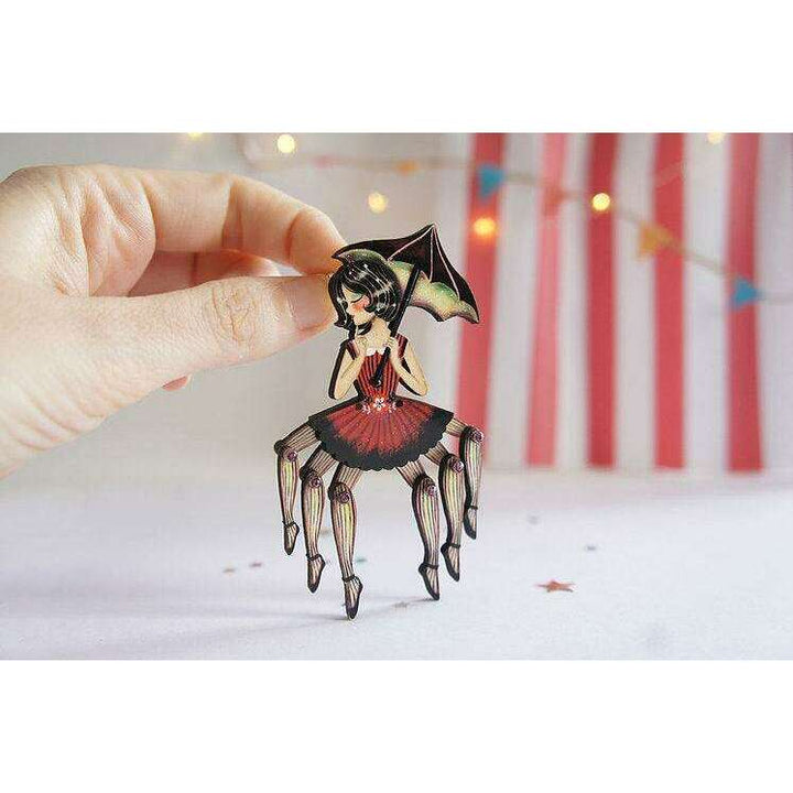 Spider Woman Halloween Brooch by Laliblue - Quirks!