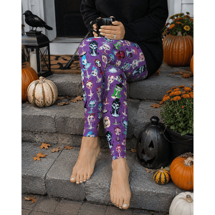 Spooky Dolls Leggings by Miss Fluff x Lipstick & Chrome – view 3
