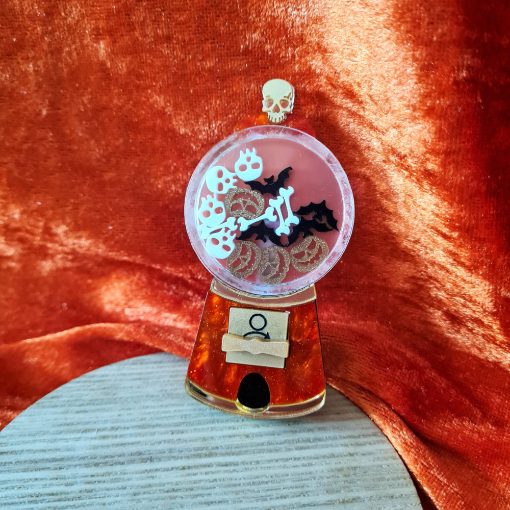 Spooky Sweet Gumball Machine Brooch by Cherryloco Jewellery  1