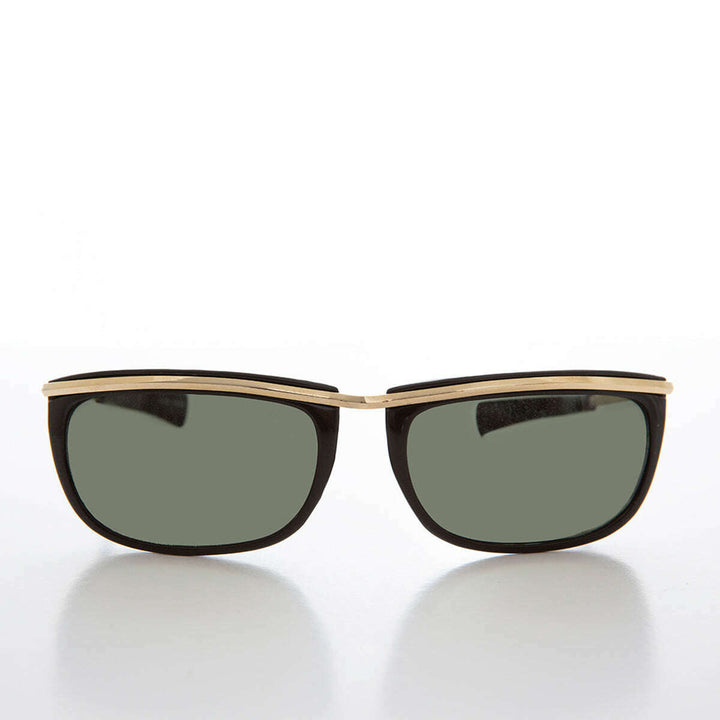 Sporty Gold Frame 90s Aviator Sunglass - Jenner