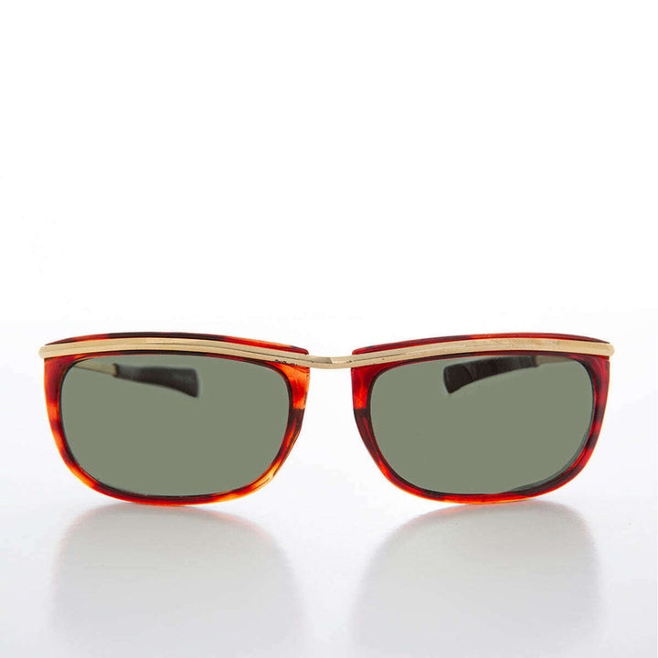 Sporty Gold Frame 90s Aviator Sunglass - Jenner