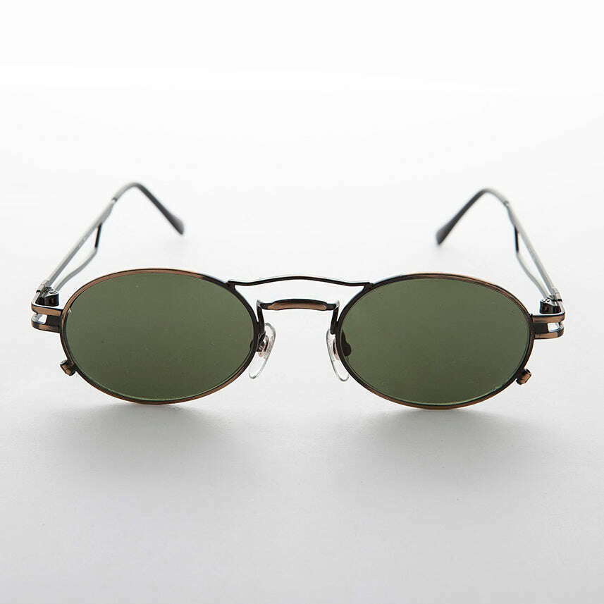Sporty Oval Steampunk Optical Quality Vintage Sunglass - Iggy