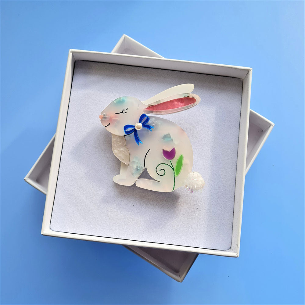Spring Bunny Brooch by Cherryloco Jewellery 4