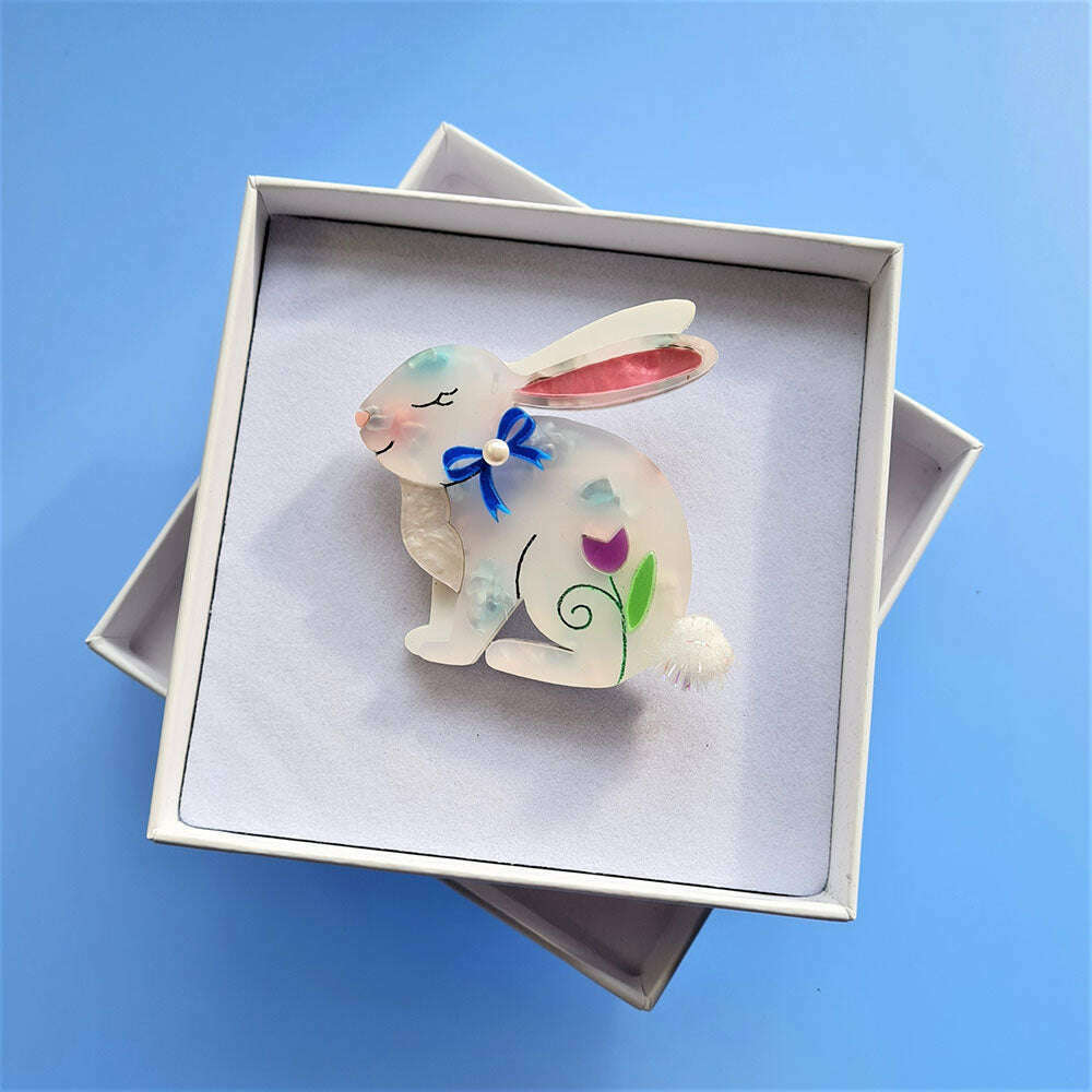Spring Bunny Brooch by Cherryloco Jewellery 4