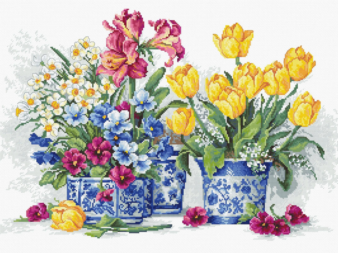 Spring garden B2385L Counted Cross-Stitch Kit