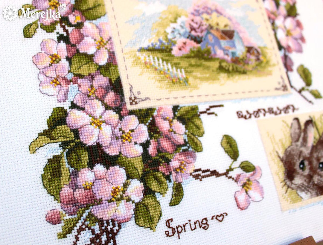 Spring Sampler K-120 Counted Cross-Stitch Kit