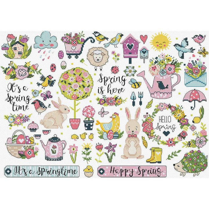Spring Sampler L9937 Counted Cross Stitch Kit