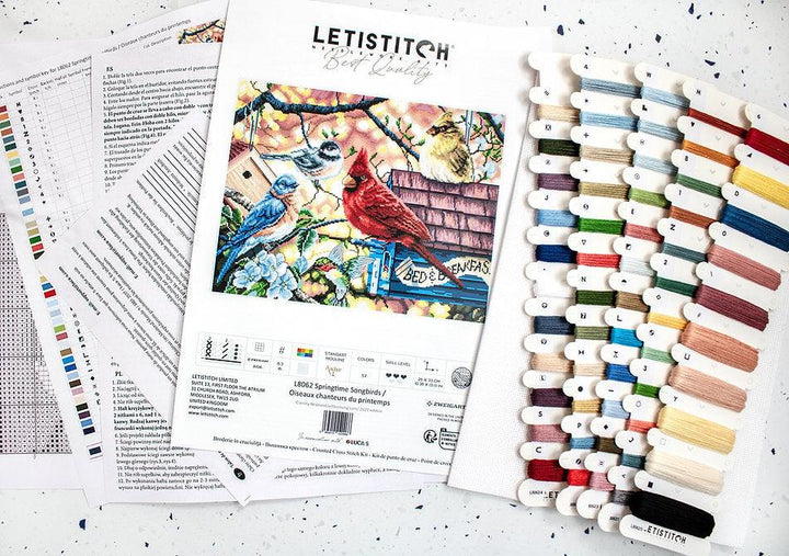 Springtime Songbirds L8062 Counted Cross Stitch Kit