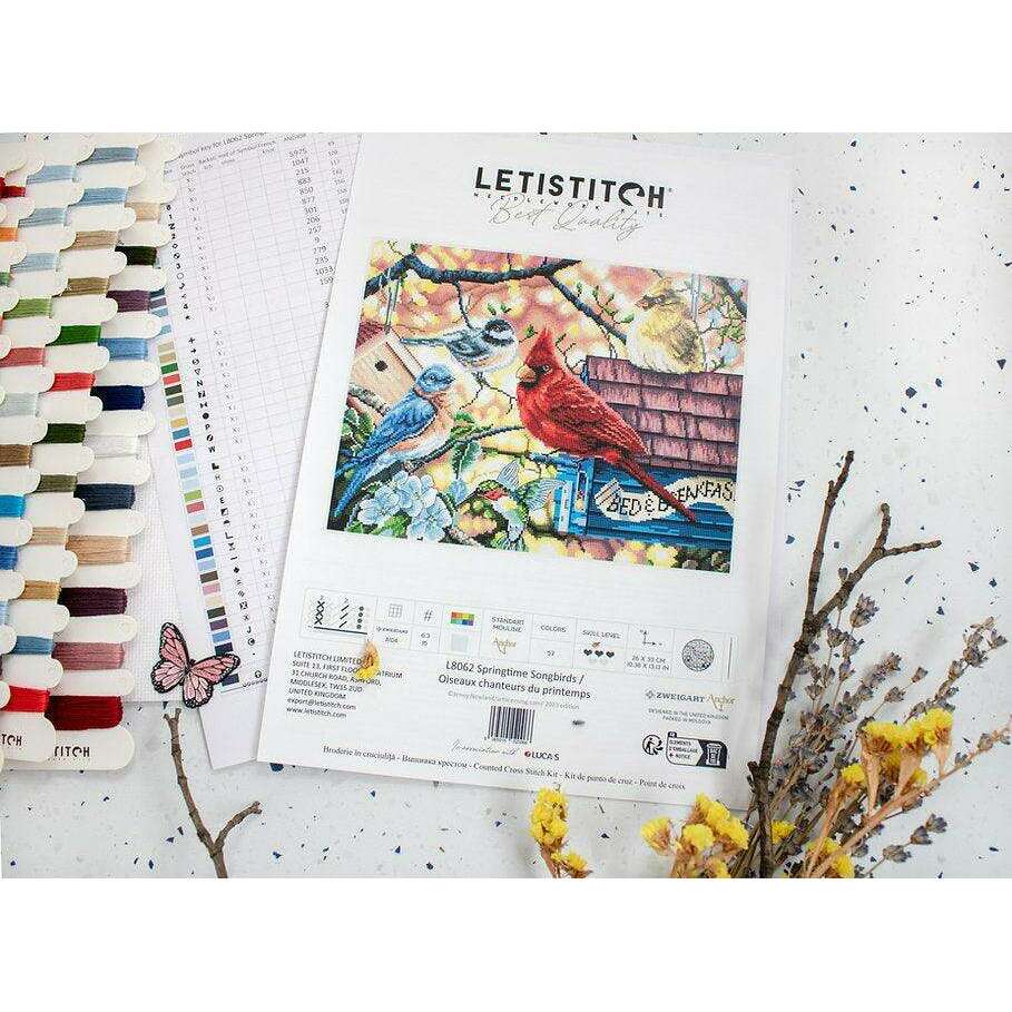 Springtime Songbirds L8062 Counted Cross Stitch Kit