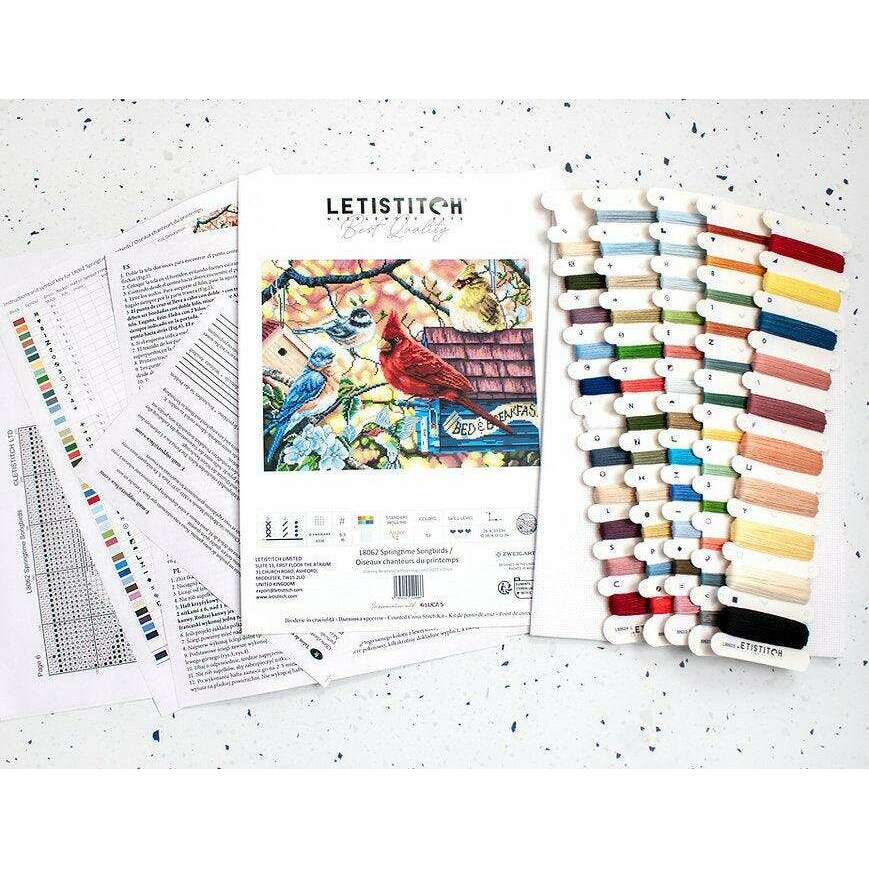 Springtime Songbirds L8062 Counted Cross Stitch Kit