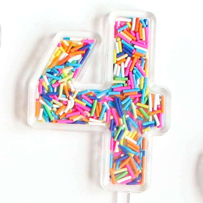 Sprinkle Number Acrylic cake toppers