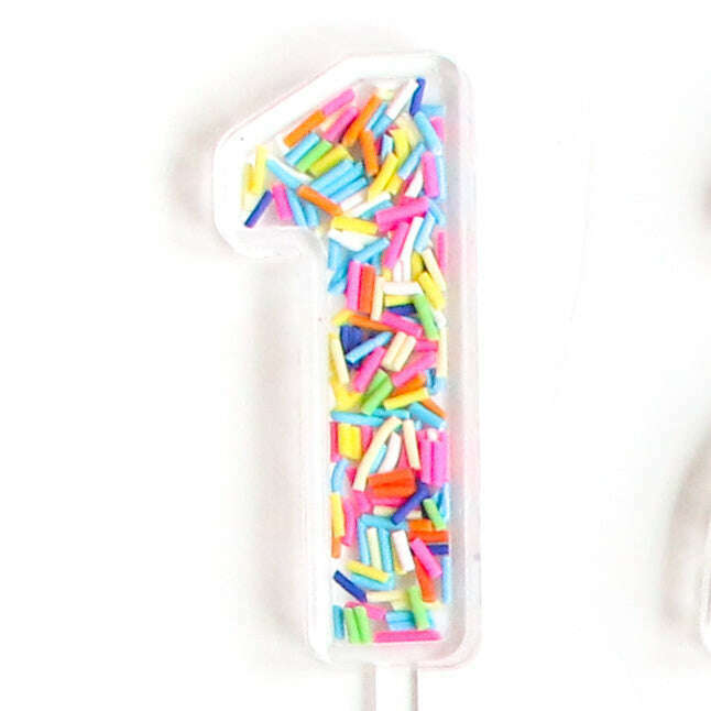 Sprinkle Number Acrylic cake toppers