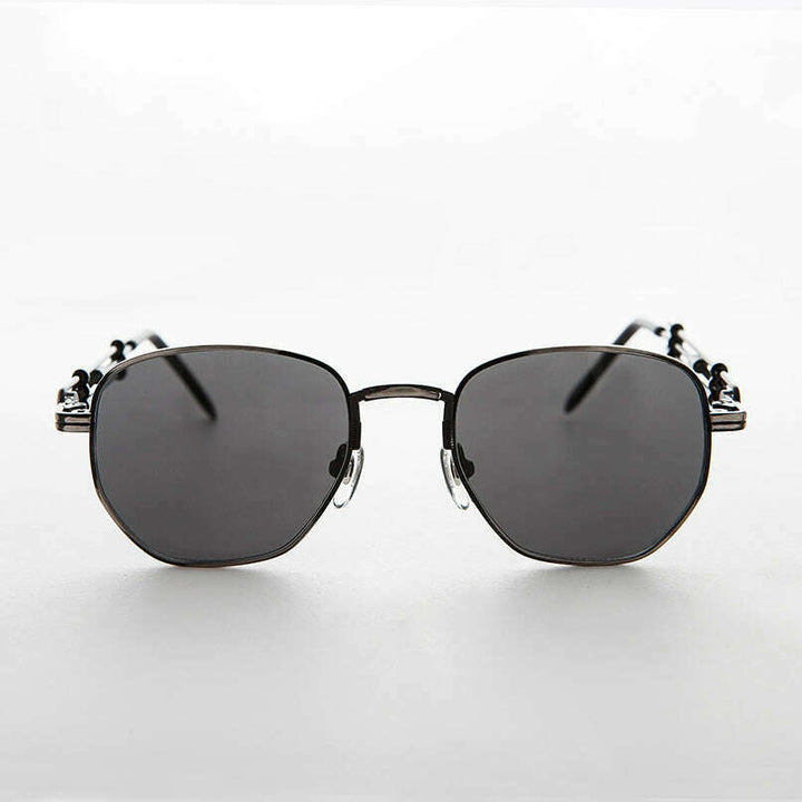 Square Vintage Sunglass with Industrial temples - Jagger