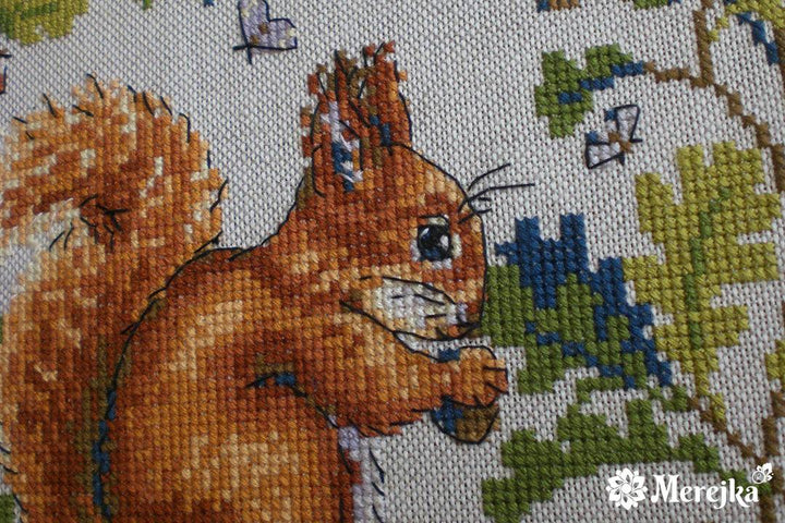 Squirrel K-146A Counted Cross-Stitch Kit