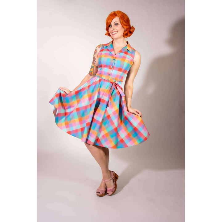 Staci Dress- Rainbow Sherbet
