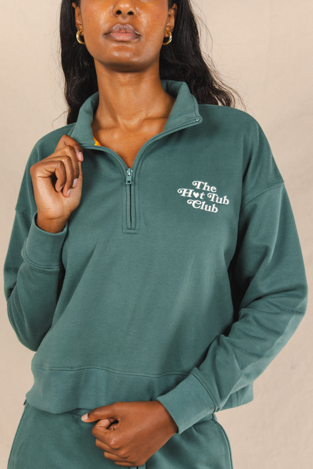 The Spruced Up | Green Sexy Terry™ Women’s Half Zip